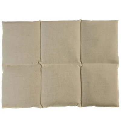 Produktbild von Johanniskernkissen groß 6-Kammer 40x30cm - Bio Stoff natur - Wärmekissen Körnerkissen
