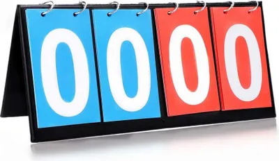 Productafbeelding van Famanu Flip Scorebord, draagbaar - 4 cijfers, geschikt voor verschillende sporten