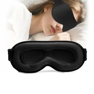 Immagine prodotto di Mascherina per dormire 3D, ideale per chi dorme sul fianco – Traspirante, blocca il 100% della luce, regolabile, ergonomica, inclusa – Adatta a uomini e donne