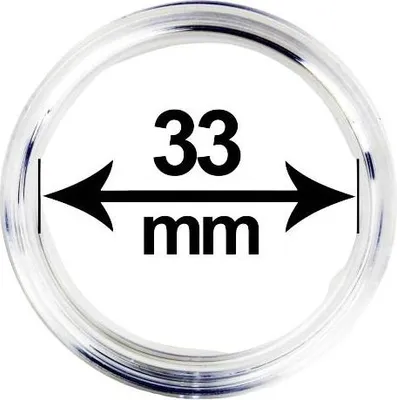 Obrázek produktu pro Kapsle (pouzdro) na mince, vnitřní průměr 33 mm
