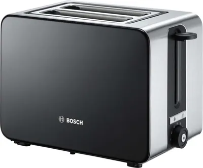 Produktbild von Bosch TAT7203 Toaster 2 Scheibe(n) 1050 W Schwarz  Edelstahl