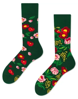 Produktbild von Many Mornings uni sokken, Flower Power Green