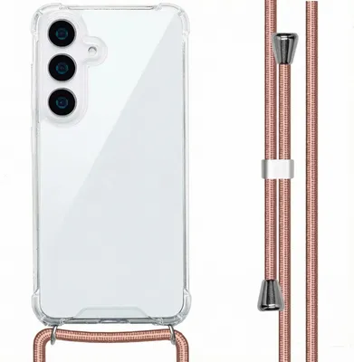 Image de imoshion Coque arrière transparente avec cordon pour Samsung Galaxy S25 - Or rose