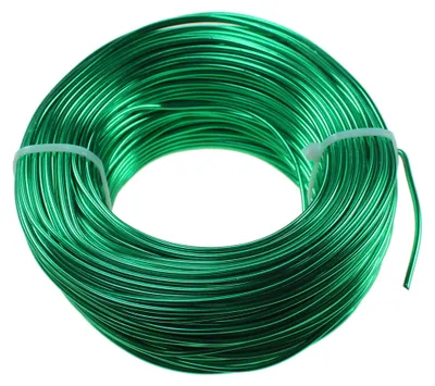 Produktbild von 60m Aluminiumdraht Ø 2mm Aludraht Basteldraht Dekodraht Schmuckdraht grün