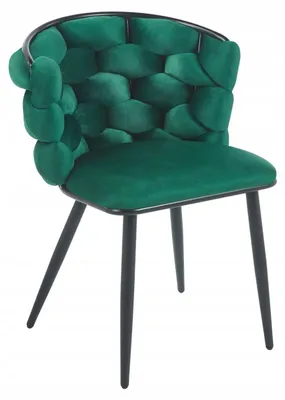 Obrázek produktu pro Designová jídelní židle EVANDOR - zelená / černá