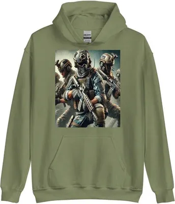 Produktbild von Famanu Uni Hoodie mit Soldatenprint - Größe L