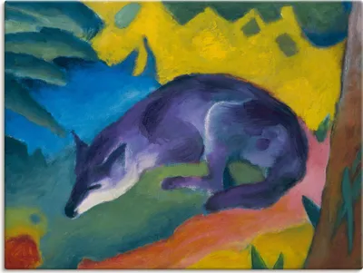 Produktbild von ARTland Leinwandbild Blauschwarzer Fuchs. 1911. Größe: 40x30 cm