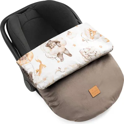 Produktbild von Sweet Teddy & Latte Velvet Fußsack für Autositz und Kinderwagen