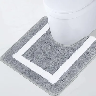 Produktbild von Rutschfeste Badematte 50 x 50 cm Grau für das Badezimmer