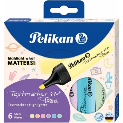 Immagine prodotto di Pelikan 817325 6 Pelikan 490 Textmarker farbsortiert