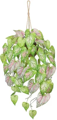 Produktbild von Kunstliche Hangpflanze 70cm Anthurium Riedkorb Dekoration