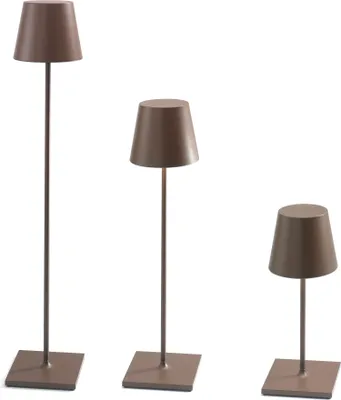 Produktbild von Zafferano Poldina XXL Strostlampe - Aufladbar + Einstellbar - Braun