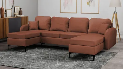 Obrázok produktu pre Sedačka do U na každodenné spanie ZAPHIRA - ružová