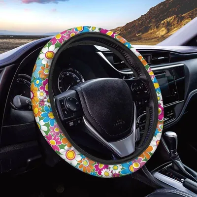 Productafbeelding van Universeel stuurhoes, 15 inch, auto-interieuraccessoire, bescherming voor het stuur tijdens het rijden