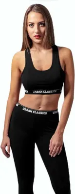 Productafbeelding van Dames sportbeha Urban Classics Logo Bra, zwart - maat XS