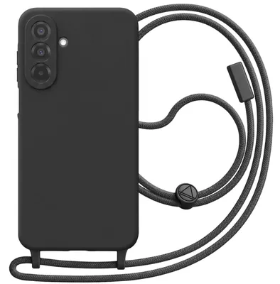 Produktbild von Avizar, Silikonhülle mit Umhängeband für Samsung Galaxy A26, Schwarz