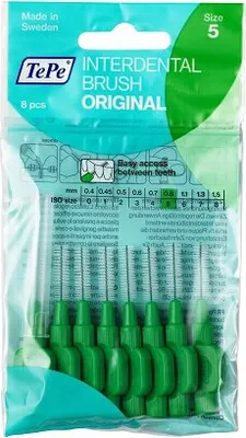 Image de TePe - Brosse interdentaire normale (0.8 mm vert 8 pcs) - brosses à dents interdentaires