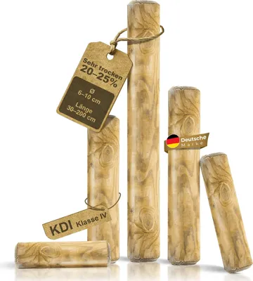 Produktbild von Holzpalisaden KDI Ø 6 x 50 cm · beidseitig gefast aus Kiefer imprägniert · als Beeteinfassung, Beetumrandung und Rasenkante