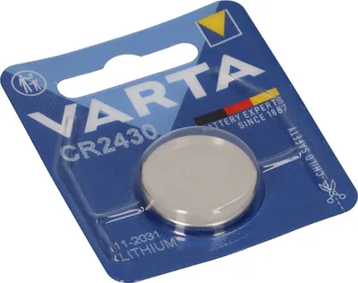 A VARTA CR2430 lithium coin cell battery in its retail packaging.