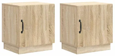 Image de Table de chevet 2 pcs Chêne Sonoma 43 x 34,5 x 47 cm