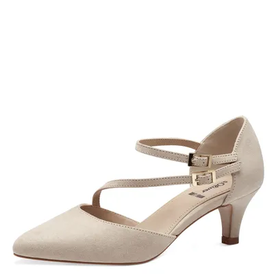 Produktbild von s.Oliver Damen Pumps spitz Riemen Schnalle 5-24404-42, Größe:41 EU, Farbe:Beige