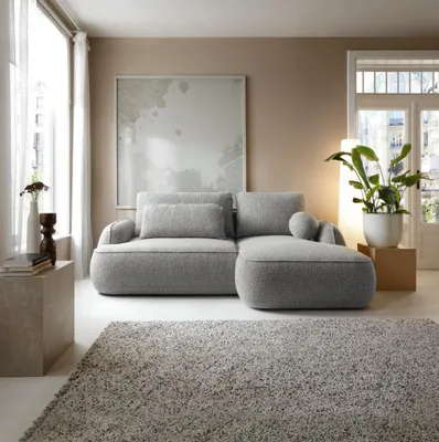 Produktbild von Modernes Ecksofa mit Schlaffunktion und Bettkasten Couch rechts ZURI-Robin 03 e Lieferung und Hineintragen!