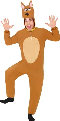 Immagine prodotto di Animal Companion Halloween Fun Dog Costume Hooded Tail Adult Appearance Laugh Plush Character Animal Adventure Cosiness Party Favourite, Taglia: 48 - 50 (M) Colore: Brown