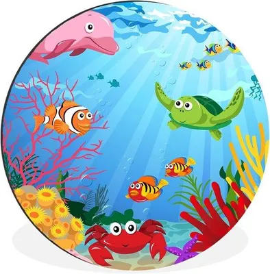 Produktbild von Famanu Wandcirkel Kinderzimmer - Runde Wanddekoration - 60x60 cm - Multicolor