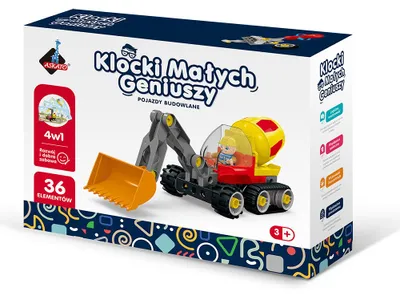 Obrázok produktu pre Stavebnicové kocky 4 v 1 Malí géniovia, 36 dielov