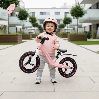 Obrázok produktu pre Detské odrážadlo Detské odrážadlo Balance Bike Odrážadlo pre deti SPORT Nylon ľahké blatníky pneumatiky s vzduchom od 2 rokov ružové