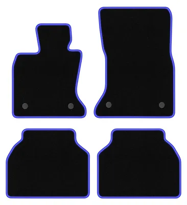 Produktbild von Fußmatten Velours Schwarz/Blau für BMW GT F07 xDrive 2009-2017 Set 4-tlg