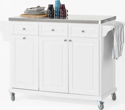 Produktbild von SoBuy Küchenwagen mit Edelstahltop,Küchenschrank,Rollwagen FKW33-W