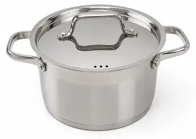Produktbild von Edelstahl-Kochtopf mit Deckel 20 cm, 3,7 l, 18/10, für Induktion