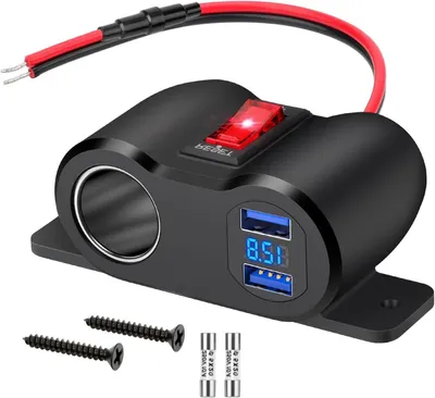 Productafbeelding van USB A-poorten auto oplader splitter voor 12V/24V