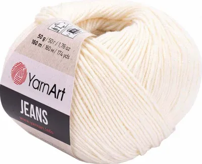 Zdjęcie produktu dla Yarn Art Jeans 03 Off White Przędza dziewiarska
