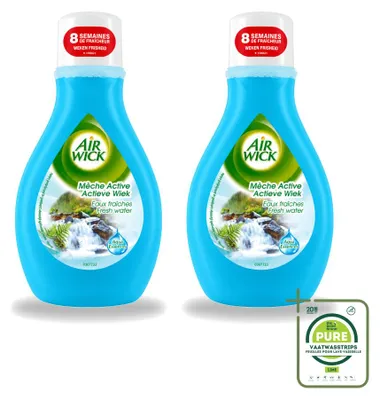 Immagine prodotto di 2 diffusori di fragranza Air Wick Actieve Wiek, profumo Fresh Water, 375 ml - confezione grande - 2 pezzi