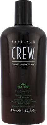 Zdjęcie produktu dla American Crew Tea Tree Szampon odżywka i żel do mycia ciała, 450 ml
