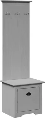 Produktbild von Flurschrank mit Haken BODO Grau 50x40x157 cm