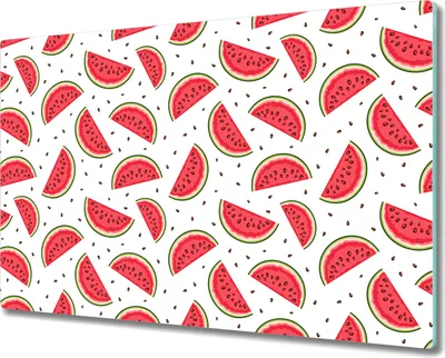Produktbild von Glas-Herdabdeckplatte Glaskeramikfeldabdeckung Spritzschutz - 80x52 cm - Wassermelonenscheibe