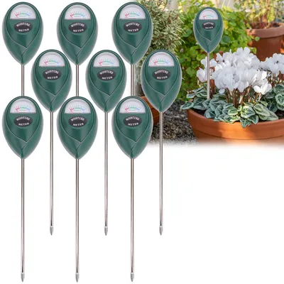 Produktbild von 9er-Set Feuchtigkeitsmessgerät für Pflanzenböden, Feuchtigkeitssensor / Hygrometer Pflanzenerde, zeigt präzise die Feuchtigkeit im Boden an