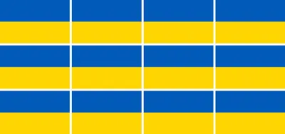 Produktbild von Mini Aufkleber Set - Pack glatt - 50x31mm - selbstklebender Sticker - Ukraine - Flagge / Banner / Standarte fürs Auto, Büro, zu Hause und die Schule - 12 Stück