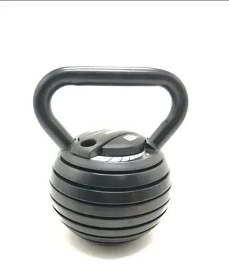 Produktbild von Verstellbare Kettlebell, 18 kg - 7-in-1 Gewichtssatz - Gusseisen, schwarz - Krafttraining, Fitness - Trainingsgeräte für das Home Gym