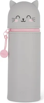 Produktbild von Kawaii  2-In-1 Soft Silicone Pencil Case - Kitty