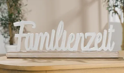 Productafbeelding van Gilde-logo, familieklok, aluminium, mangohout, wit, set van 3.Hoogte: 15,00 cmBreedte: 43,00 cmDiepte: 5,00 cmArtikelnummer: 51719