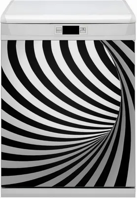 Produktbild von Magnet für Spülmaschine Abwaschbar 60x70 cm Magnet für Spülmaschine Magnetmatte Nachbildung - Schwarz -weißer Wirbel