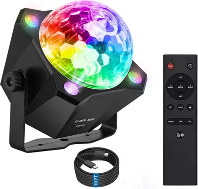 Produktbild von Discolicht Partylichter, LED-Farb-Stroboskop-Lichter, Bühnenlicht, für Party, Bar, Zuhause