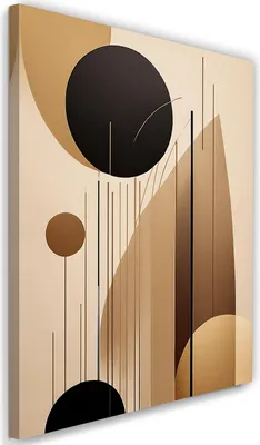 Produktbild von Leinwandbild Abstrakte Formen Beige 40x60 Feeby Beige bild für die wand bereit zum aufhängen
