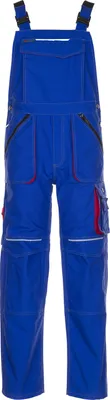 Produktbild von Größe 58 Herren Planam Basalt Latzhose kornblau rot Modell 2831