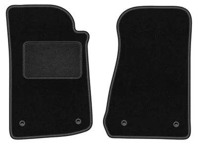 Zdjęcie produktu dla Dywaniki samochodowe welurowe przednie do: Jeep Wrangler JL (2017-, 4 drzwi) czarne, dopasowane