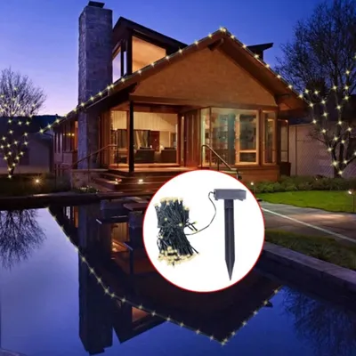 Immagine prodotto di The Living Store Luci solari a LED per decorazioni natalizie bianco caldo